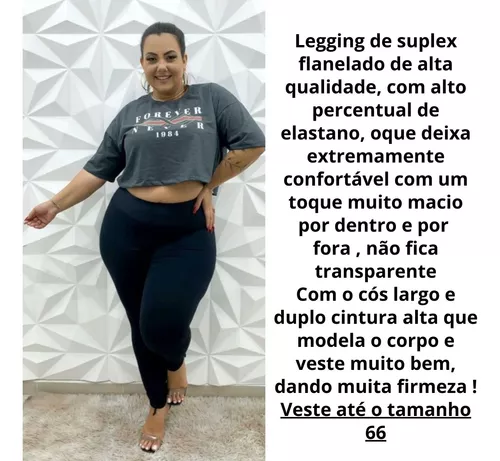 Calça Legging Cintura Alta - NÃO FICA TRANSPARENTE