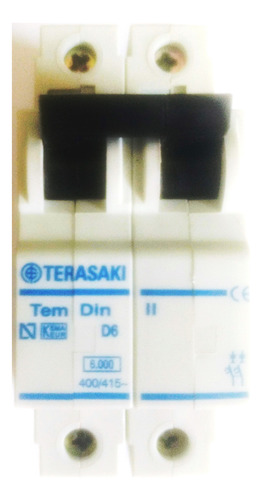 Disjuntor Tem Din I I D6 6 A Curva D Bipolar Terasaki
