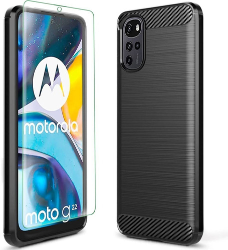 Funda Para Motorola Moto G22 Templado D/regalo Negro