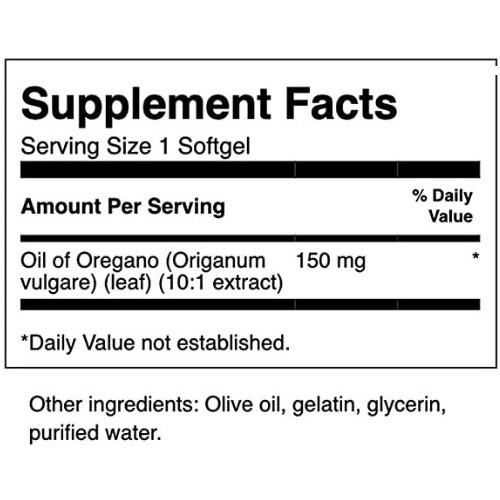 Imagen 2 de 2 de Aceite De Oregano Swanson 150mg