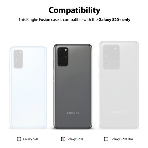 Funda S20 S20 Plus S20 Ultra Ringke Fusion Samsung Galaxy Color Clear (transparente)