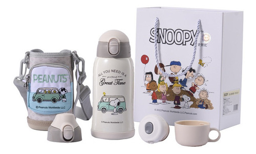 Taza De Acero Inoxidable Snoopy 316 Con Diseño De Dibujos An