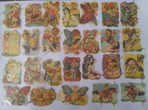 Comprar Lote 26 Figuritas Brillantina Antiguas Cromocart Niños Animalitos Flores Figuritas Troqueladas