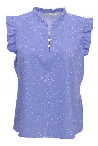 Blusa Casual Con Botones Y Puntos Zucca 0464