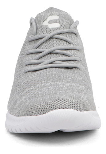 Tenis Para Hombre Charly Transpirables Cómodos Gym Correr Gris / Blanco 1029728