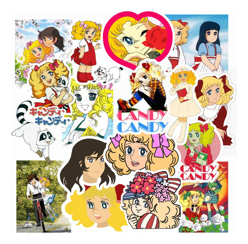 Stickers Pegatinas Candy Candy Anime 18 Unidades