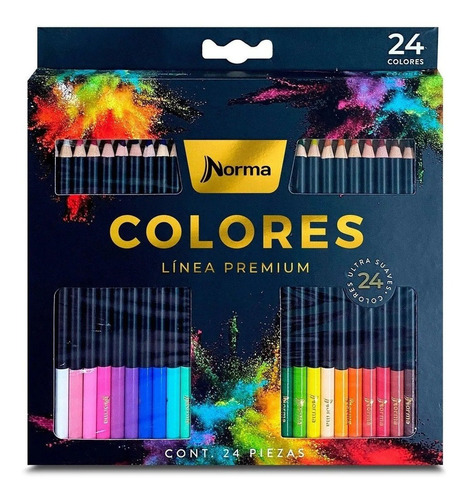 Norma Premium Ultra Suaves 24 Lápices De Colores