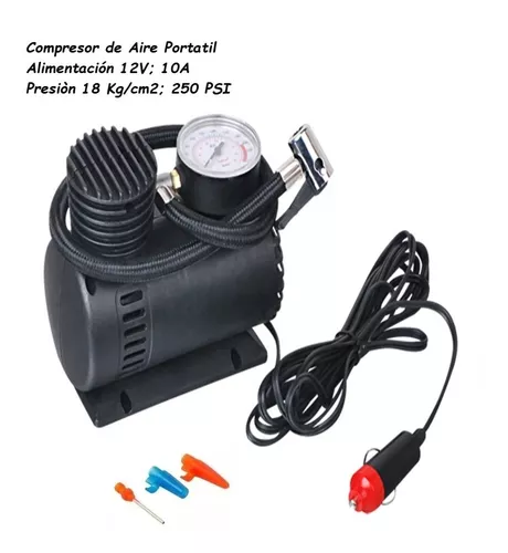 Mini Compresor Aire 12v Portatil Vehiculos Inflador Neumaticos 250psi Carro  GENERICO