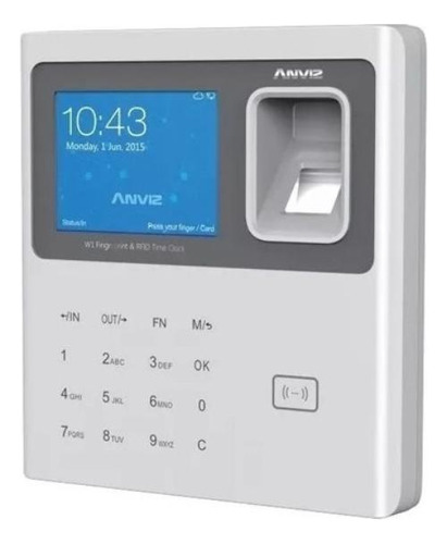 Reloj Control Personal Biometrico Horario Anviz W1 Pro + Fue