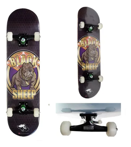 Skate Profissional Montado Black Sheep Desenhos Premium