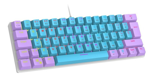 Teclado Mecánico Gamer 60% Ocelot  Ergonómico Rgb