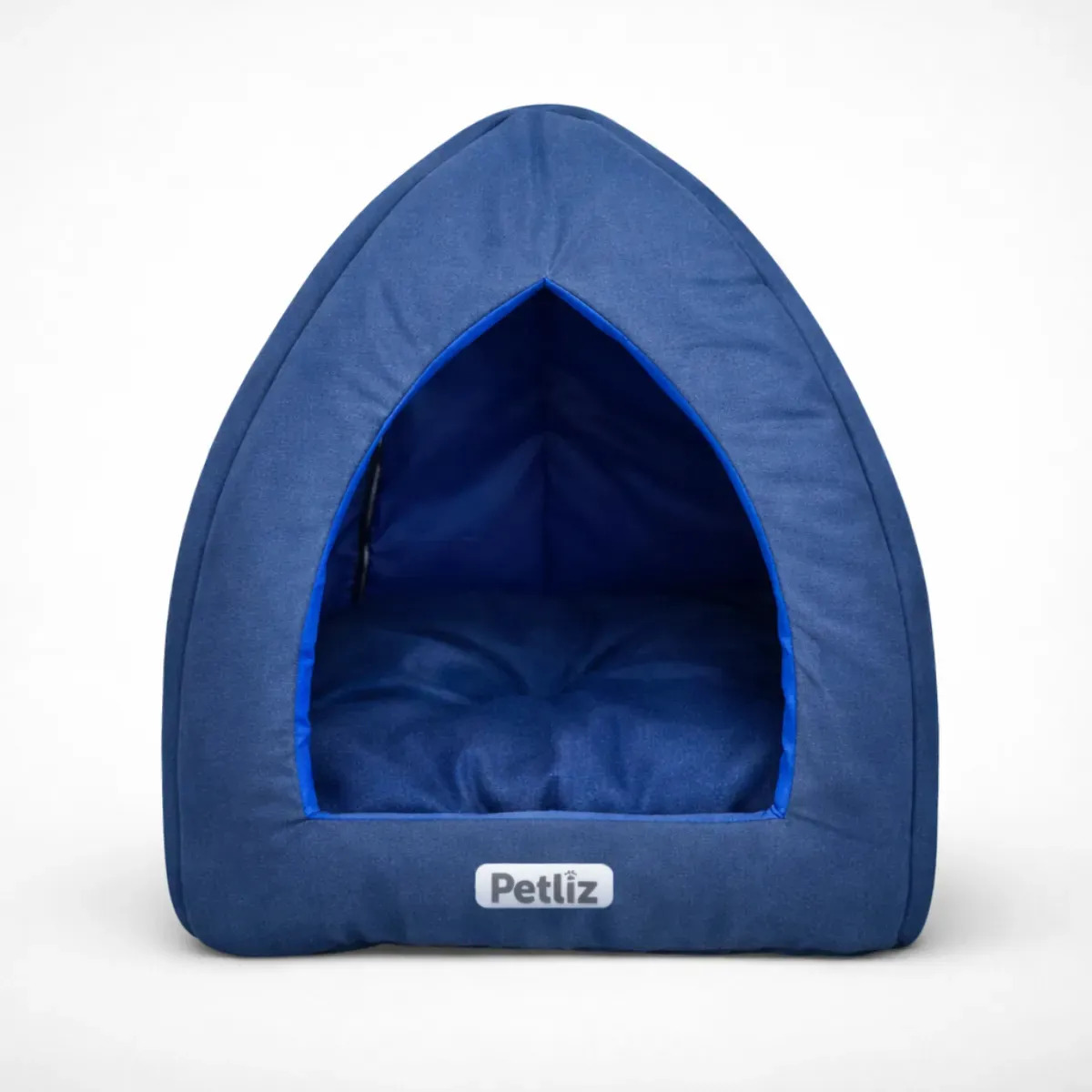 Casinha Toca 2 em 1 Caminha IgluTenda Casa Cama Lavável Gato Cães Igluzinho Pet Azul Petliz