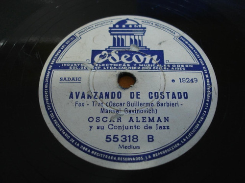 Pasta Oscar Aleman Conjunto Jazz Odeon 55318 18250 49 C56