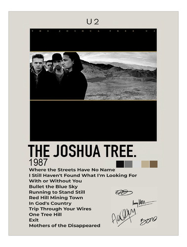 Poster Papel Fotografico U2 The Joshua Tree 80x40