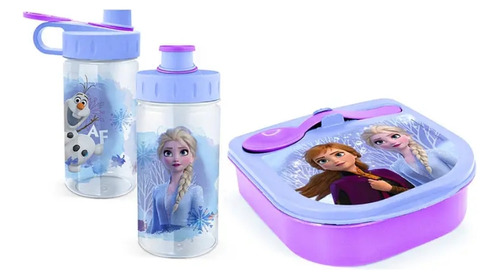 Set Termo Sanduchera Frozen Elsa Ana Botilito Tupper Kids