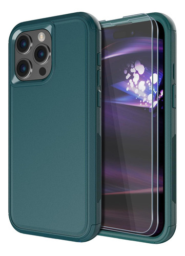 Funda Diverbox Para iPhone 15 Pro Max/verde Oscuro