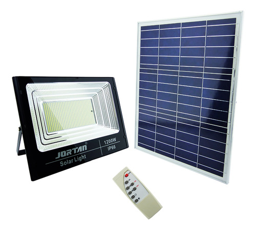 Proyector Solar Led 1200 Watt 928 Led C/ Panel Solar Jortan