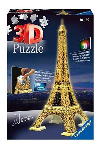 Torre Eiffel Ravensburger - Edición Nocturna - Puzzle 3d