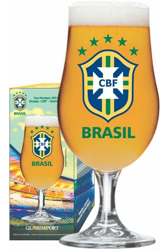 Taça Munique Seleção Brasileira Brasão Licenciado 380 Ml