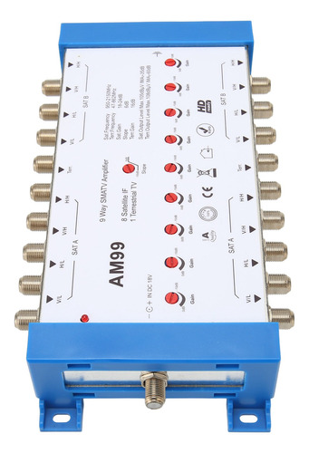 Amplificador Smatv De 9 Vías, Divisor De Tv Profesional Plug