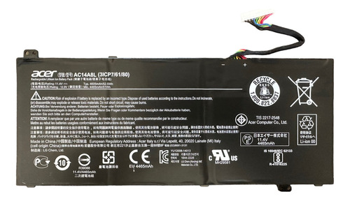 Bateria Acer Nitro V15 Vn7-591 V15 Vn7-571 Vn7-791 Ac14a8l