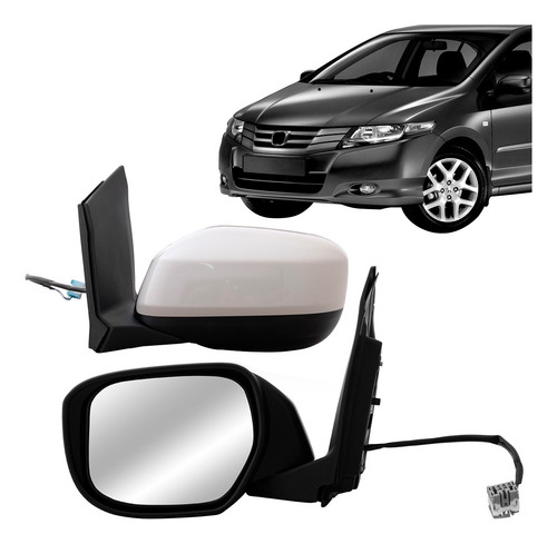 Retrovisor Externo City 2009 2010 2011 2012 13 14 Sem Pisca