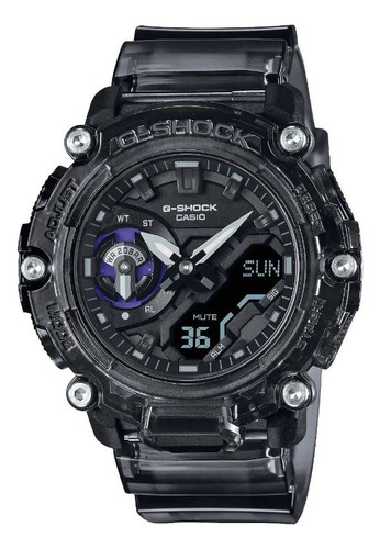 Reloj Casio G-shock Ga-2200skl-8acr Para Caballero Color De La Correa Gris Oscuro