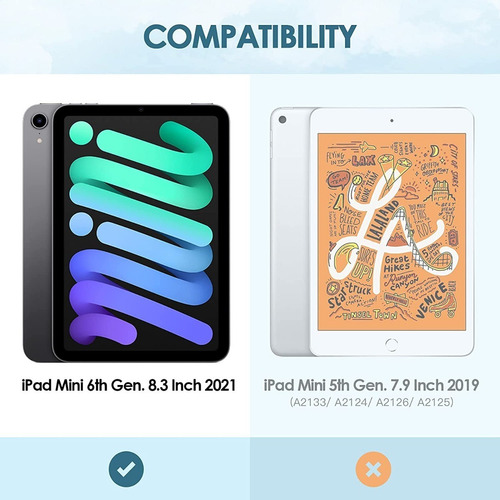 Imagen 3 de 10 de Dadanism Smart Case iPad Mini 6 Protector C/ Portalapiz Gray