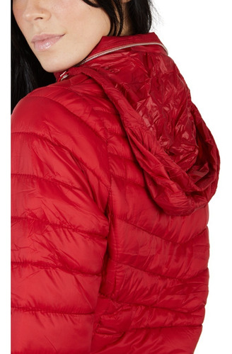 Imagen 4 de 6 de Campera Mujer Inflable Capucha Oculta Y Talle Especial