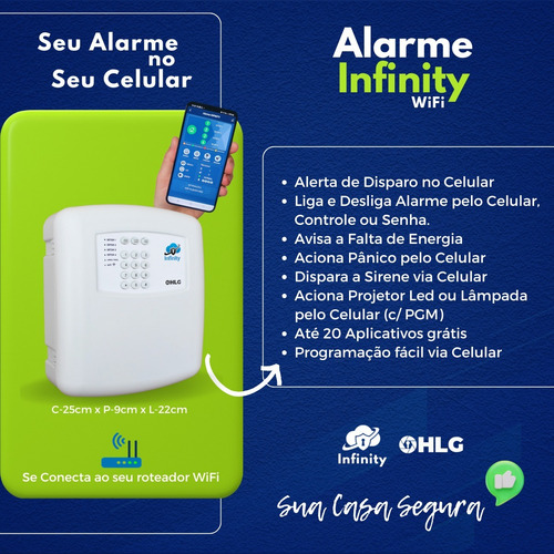Kit Alarme Config. Wifi App Pro B2 2 Ivp Sem Fio Uso Interno