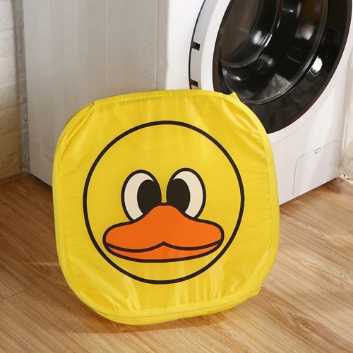 Imagen 2 de 6 de Cesto De Ropa Sucia, Lavandería Con Tapa Plegable Animados