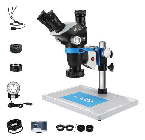 Microscopio Trinocular 6,5 X 5,2 X Zoom Continuo Pl10x/24