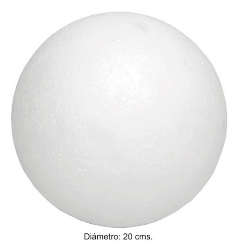 Esfera De Plumavit Alta Densidad 20 Cm. X 5 Un.