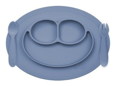Imagen 2 de 3 de Mini Feeding Ezpz Plato Cuchara Tenedor Silicona Maternelle