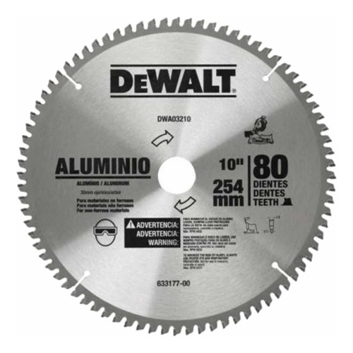 Disco Sierra Circular 10 80 Dientes  Ingleteadora Dewalt