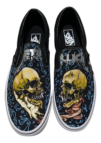 Metallica Vans Clásicas Slip-on 30 Aniversario Black Album