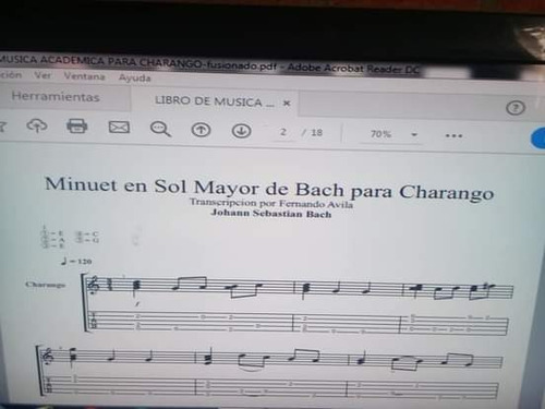 Libro De Partitura Con Tablatura Con Charango