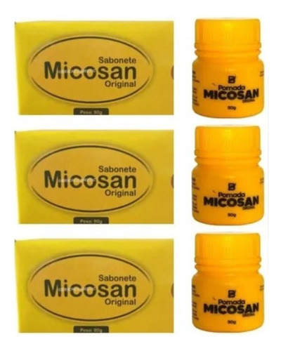 3 Pomada 3 Sabonete Tratamento Clareadora Manchas Micosan