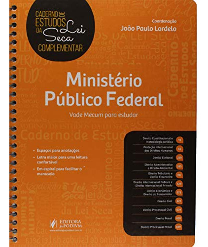 Libro Ministério Público Federal Vade Mecum Para Estudar De