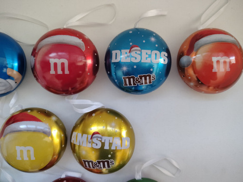 Set De 10 Esferas Metlicas M&ms Vacías (Usado)