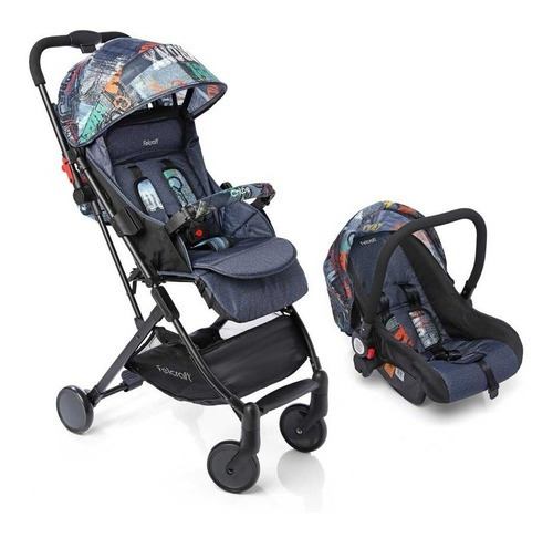  Cochecito Bebé Felcraft Chloe Huevito Color Azul Carrito