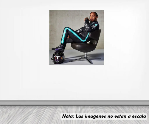 Vinil Sticker Pared 40 Cm. Lado Lewis Hamilton Modld029