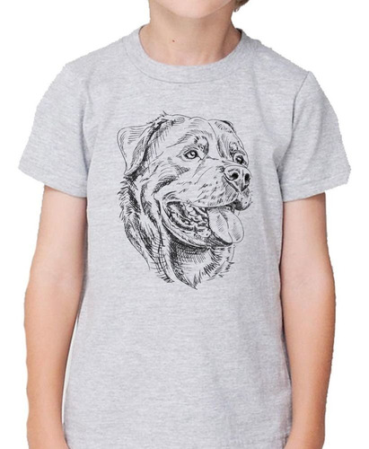 Remera De Niño Rottweiler Dibujo Art