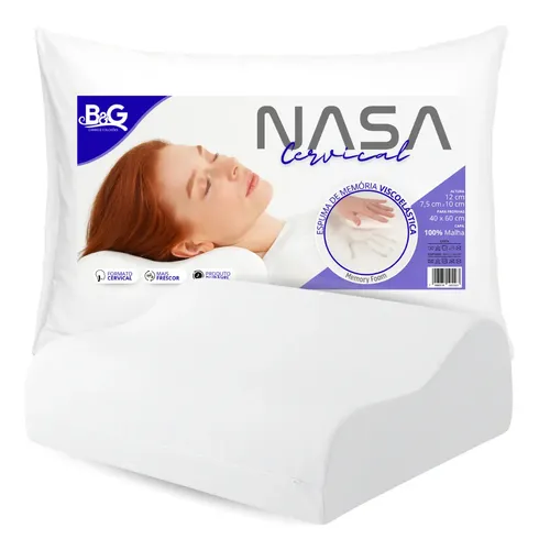 Travesseiro Nasa Onda Cervical Ortopédico Macio Ergonômico para f...
