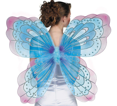 Alas De Mariposa Azul Mujer Adulto Talla Única