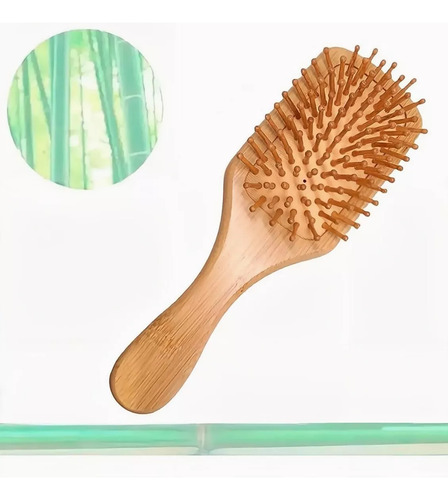 Peine Ecológico Natural De Madera De Bambú Para Cabello Comp