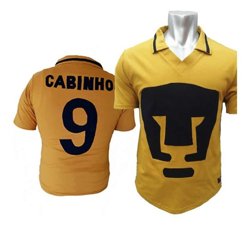 Playera Pumas Unam Retro Cabinho 9 Cuello Polo  Manga Corta 