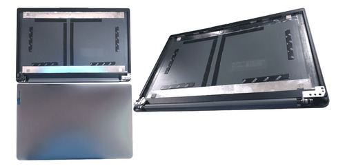 Carcaça Tampa + Dobradiça Lenovo Ideapad 3-15alc6 Cor Prateado