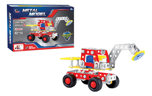 Diy Metal Bricks Tractor Grua Para Armar 127 Piezas Ck