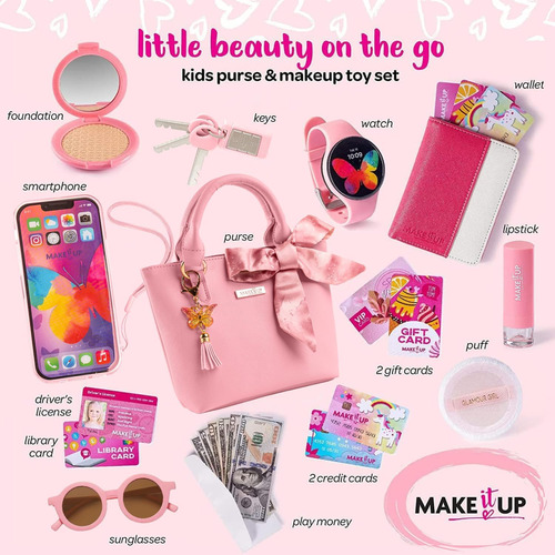 Maquillaje Y Bolso Para Niñas De Con Accesorios